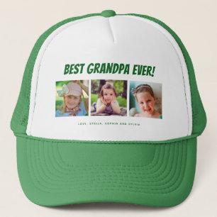 Meilleur Grand-Père 3 Photos Casquette de Camionne