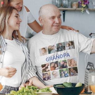 Meilleur Grand-Père du Monde T-Shirt Collage de