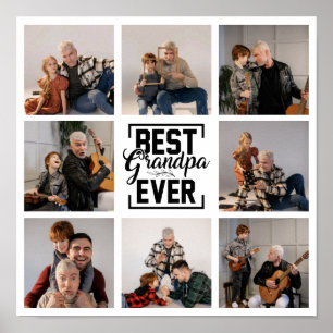Meilleur Grand-Père Ever 8 Affiche de Collage de P