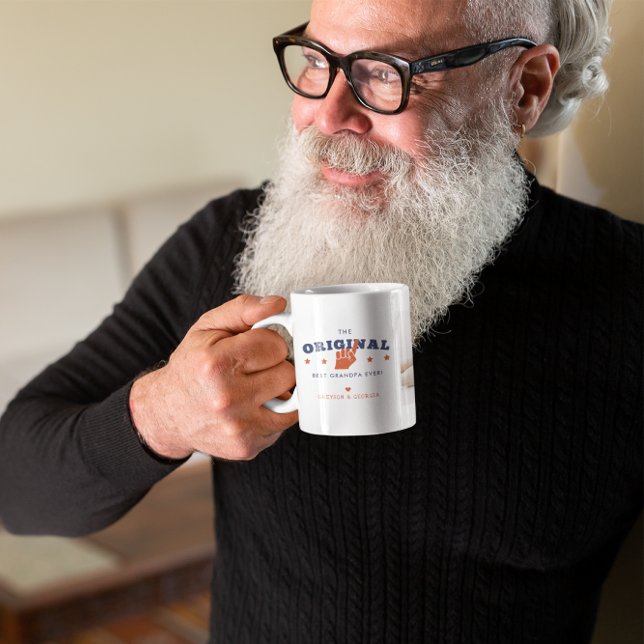 Meilleur Grand-Père Ever | Mug Café Collage Deux P (Créateur téléchargé)