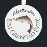 Meilleur Grand-Père Jamais ! Pêcheurs à la mouche<br><div class="desc">Meilleur Grand-Père Jamais ! Pêcheurs de poissons volants ornement de pêche à la volée. Nos produits de Pêcheurs Personnalisés sont de grands cadeaux pour n'importe quelle raison.</div>