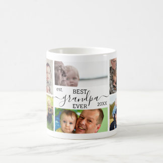 Meilleur Grand-Père Mug Personnalisé Collage de 8