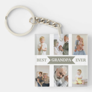 Meilleur Grand-Père Porte-clés avec photos perso