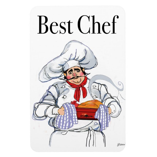 Meilleur gras Chef français Magnet par artiste (Vertical)