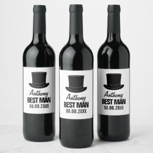 Meilleur homme étiquettes de vin personnalisé pour
