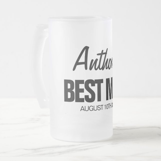 Meilleur homme personnalisé gelé cadeau de tasse d (Devant gauche)