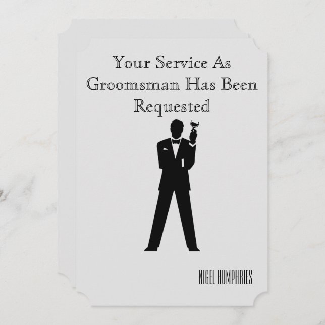 Meilleur Invitation homme ou grand homme (Devant / Derrière)