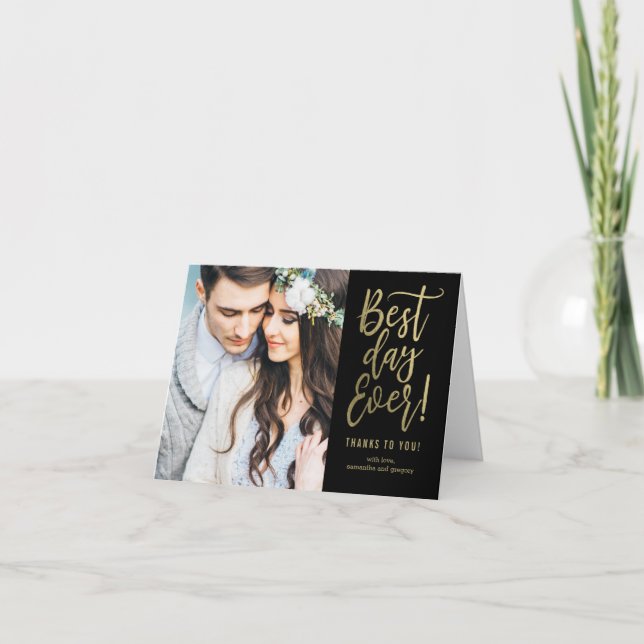 Meilleur Jour De Couleur ÉDITABLE Carte de remerci (Devant)