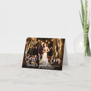 Meilleur jour jamais Élégant Photo Mariage Merci
