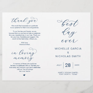 Meilleur Jour Jamais, Foldable Marine Blue Wedding