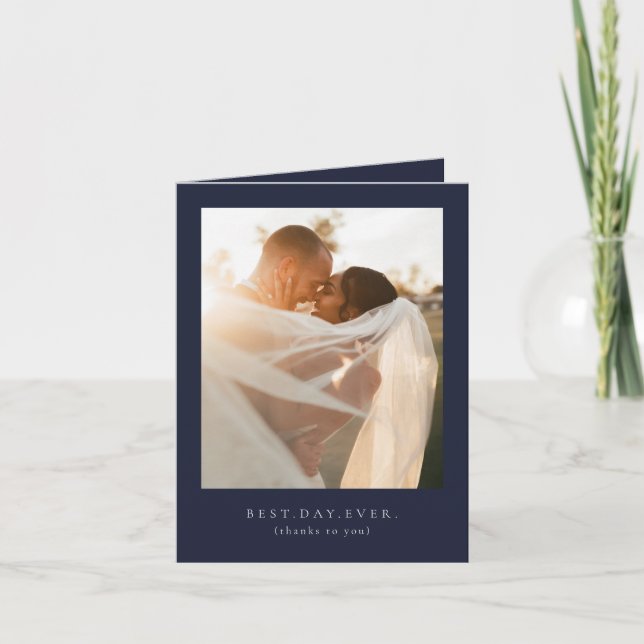 Meilleur jour jamais Mariage Merci photo (Devant)