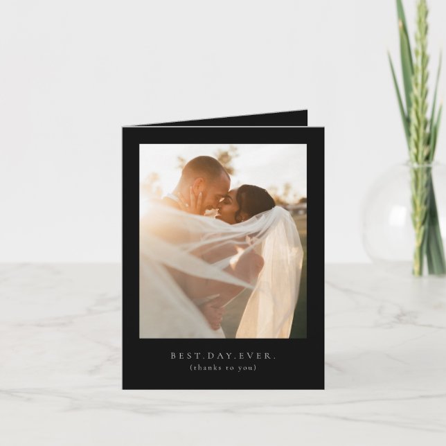 Meilleur jour jamais Mariage Merci photo (Devant)