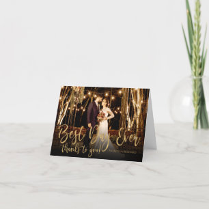 Meilleur jour jamais Script Or Photo Mariage Merci