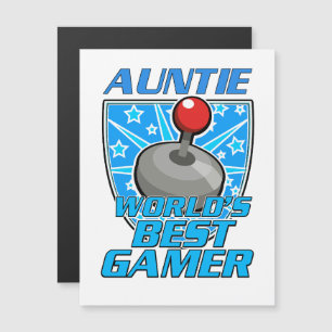 Meilleur logo rétro de joueur de Auntie World