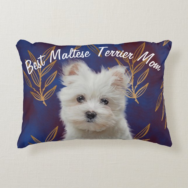 Meilleur Maltais Terrier Maman Accent Coussin (Devant)
