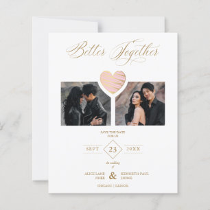 Meilleur Marché Ensemble Pink Golden Heart 2 Photo