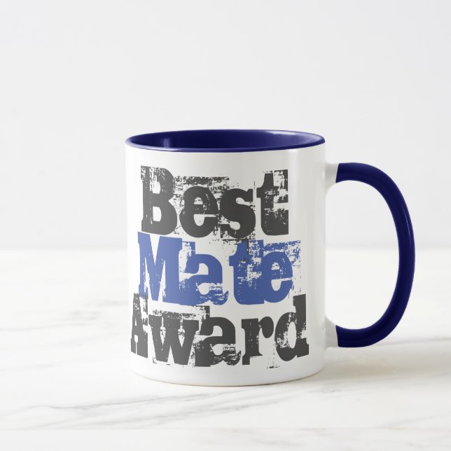Meilleur Mate Award en Mug bleu et gris (Droite)