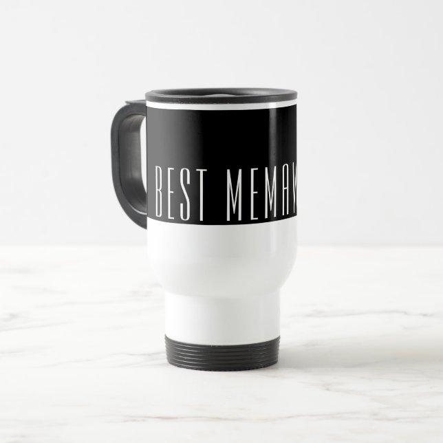 Meilleur MEMAW Jamais Mug de Voyage (Devant gauche)