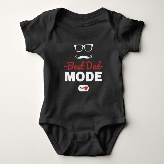 Meilleur mode Papa activé Body bébé | Cadeau migno (Devant)