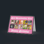 Meilleur modèle de partenariat Photo partagé birda<br><div class="desc">Customize this best grandmother photo collage birthday greeting card design to celebrate with your favorite grandparent. A merveille, il faut faire un smile sur le jour spécial ! The design features a selection of instagram style square photos. Add your own message inside the card. Add ten of your favorite cachusing...</div>