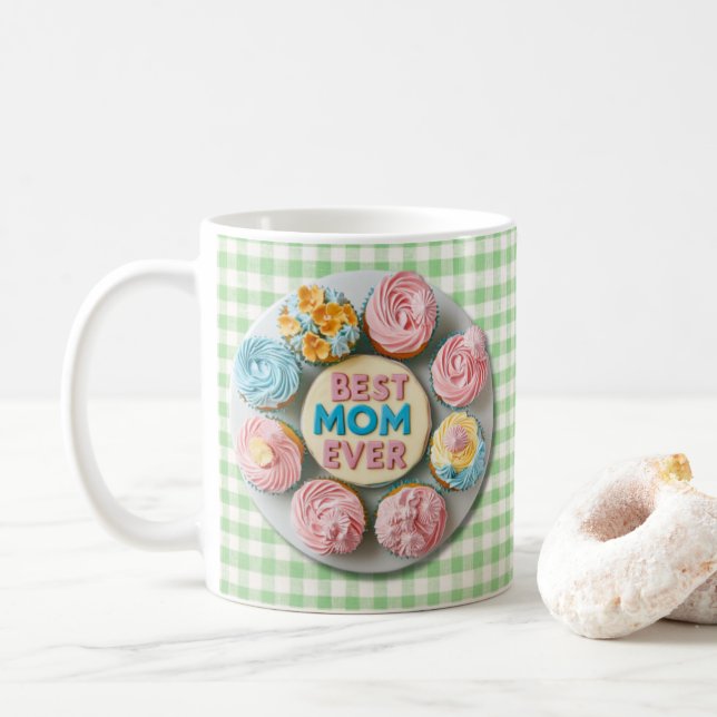 MEILLEUR MOM JAMAIS Cupcake Mug Design (Avec donut)