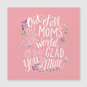 Meilleur Monde Maman Pink Magnetic Greeting