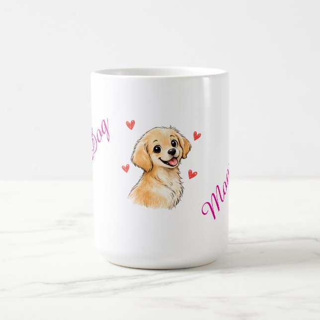 Meilleur Mug de Maman de Chien – Mignon Chiots Ret (Centre)