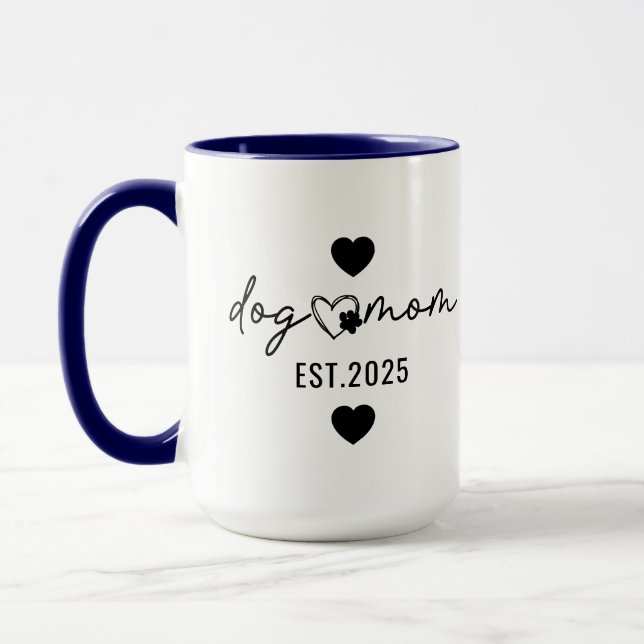 Meilleur mug de maman de chien mignon – Fête des m (Gauche)