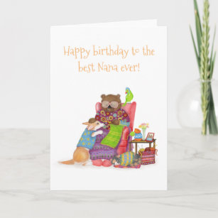 Meilleur Nana jamais carte d'anniversaire avec our