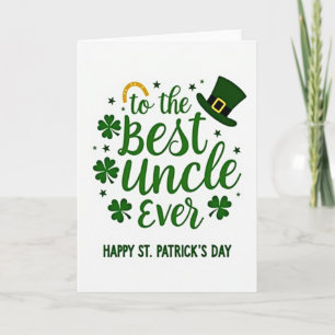 Meilleur Oncle de la St-Patrick Carte