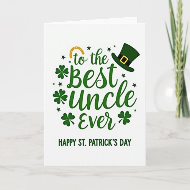 Meilleur Oncle de la St-Patrick Carte (Devant)