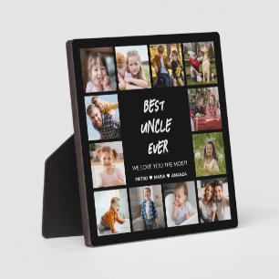 Meilleur Oncle Ever 12 Photo Collage Plaque