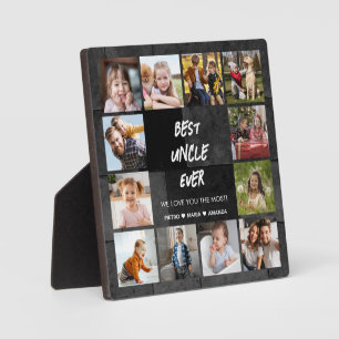 Meilleur Oncle Ever 12 Photo Collage Plaque
