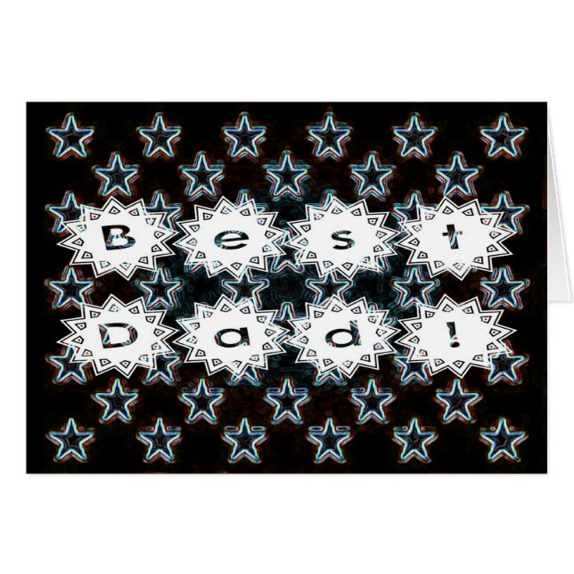 Meilleur papa avec les étoiles de néon (Devant horizontal)