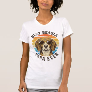 Meilleur Papa Beagle Vintage Design de T-shirt pou