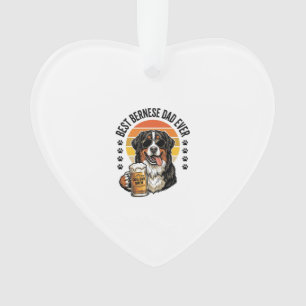 Meilleur Papa Bernois Vintage T-Shirt Bière Chien 
