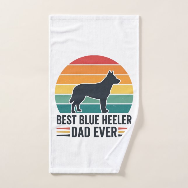 Meilleur papa Blue Heeler de tous les temps Design (Serviette à main)