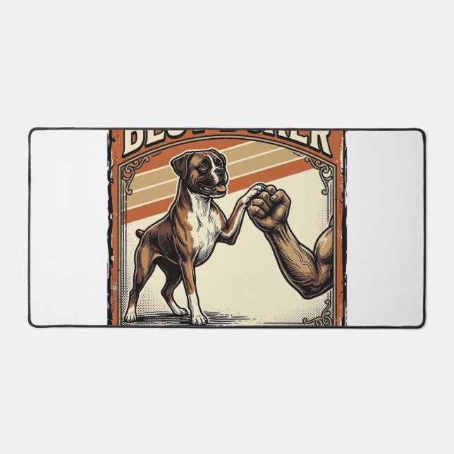 Meilleur Papa Boxer Vintage Papa Chien (Recto)