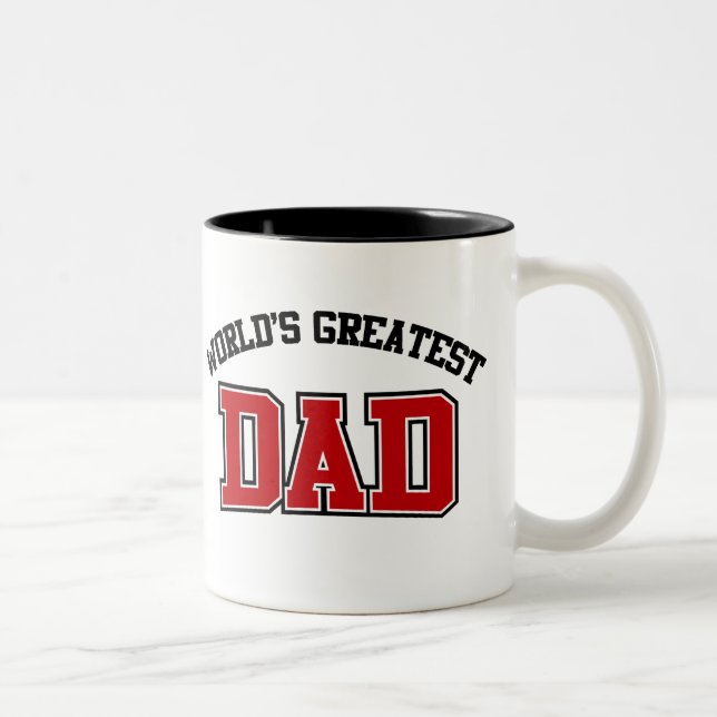 Meilleur Papa Café Mug Rouge (Droit)