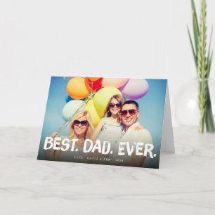 Meilleur Papa Carte de Vœux Photo pour la Fête des