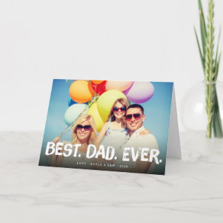 Meilleur Papa Carte de Vœux Photo pour la Fête des
