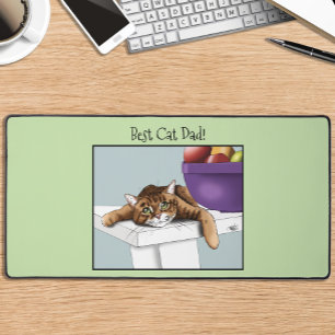 Meilleur Papa Chat Douce Fête des Pères Tigré Vert