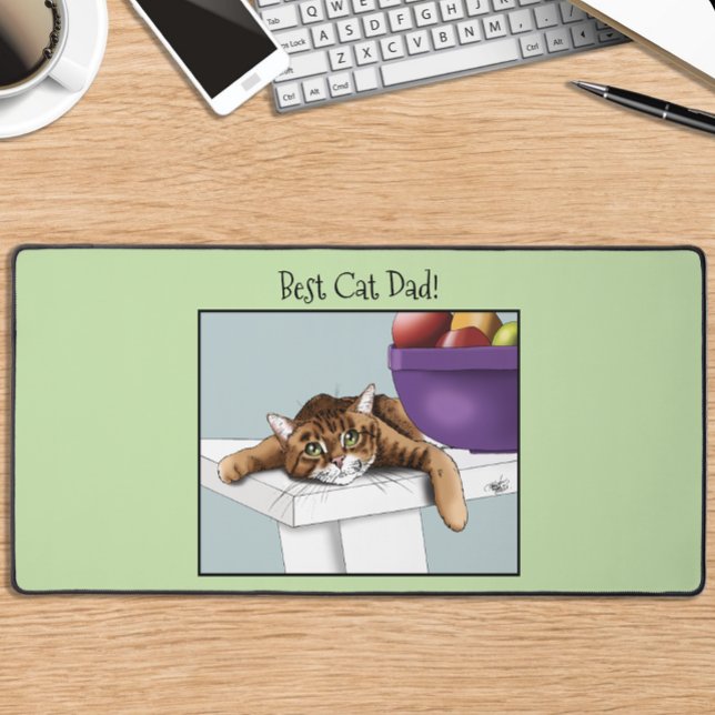 Meilleur Papa Chat Douce Fête des Pères Tigré Vert (Créateur téléchargé)