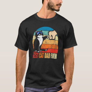 Meilleur Papa Chat Du Monde Paw Fist Bump T-Shirt