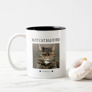 Meilleur papa chat jamais Mug personnalisé avec ph
