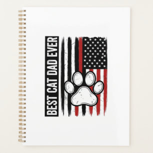 Meilleur papa chat patriote Paw Flag Design_1