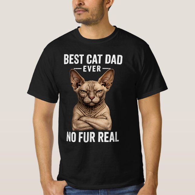 Meilleur Papa Chat Sphynx T-shirt (Devant)
