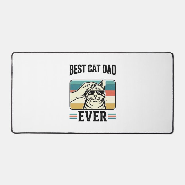 Meilleur Papa Chat Vintage Conception d'amant de c (Recto)