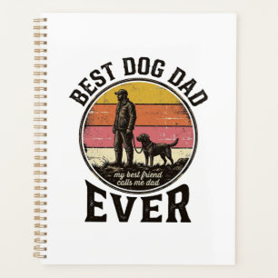 Meilleur Papa Chien Conception Vectorielle Vintage