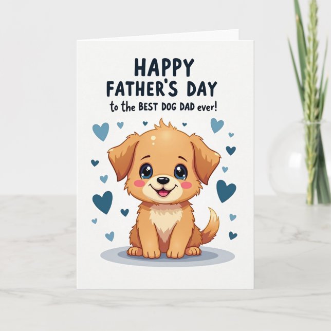 Meilleur Papa Chien Ever Carte Mignonne (Devant)
